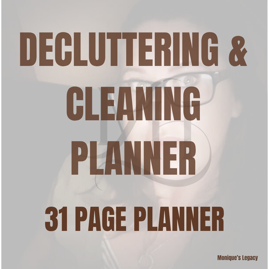 Decluttering and cleaning planner